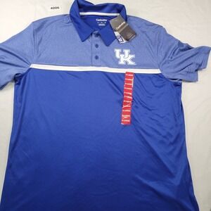 NWT Kentucky Wildcats Polo Shirt XL Blue White "K" Logo Officially Licensed